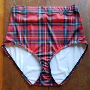Blackmilk Clothing Red Tartan Nana Suit Bottom